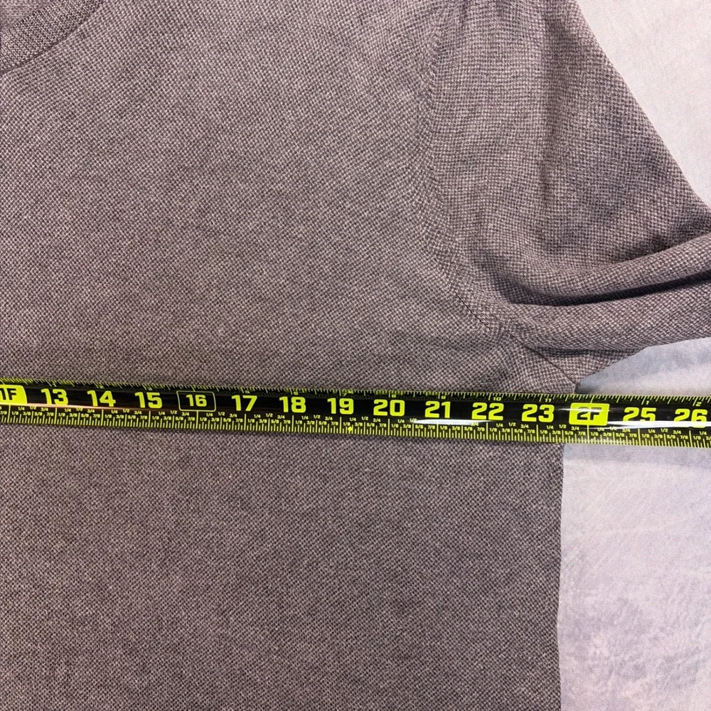 Banana Republic Luxury Blend Silk Cotton Cashmere V-Neck Sweater Gray Mens XL
